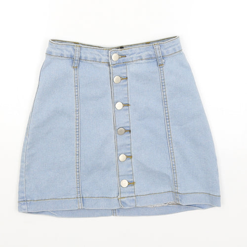 Pretty Little Thing Womens Blue   Mini Skirt Size 4