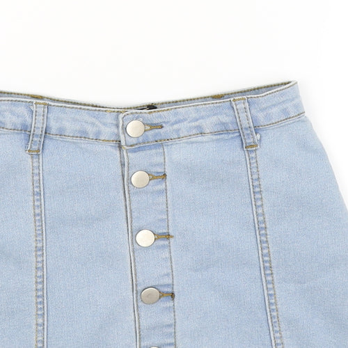 Pretty Little Thing Womens Blue   Mini Skirt Size 4