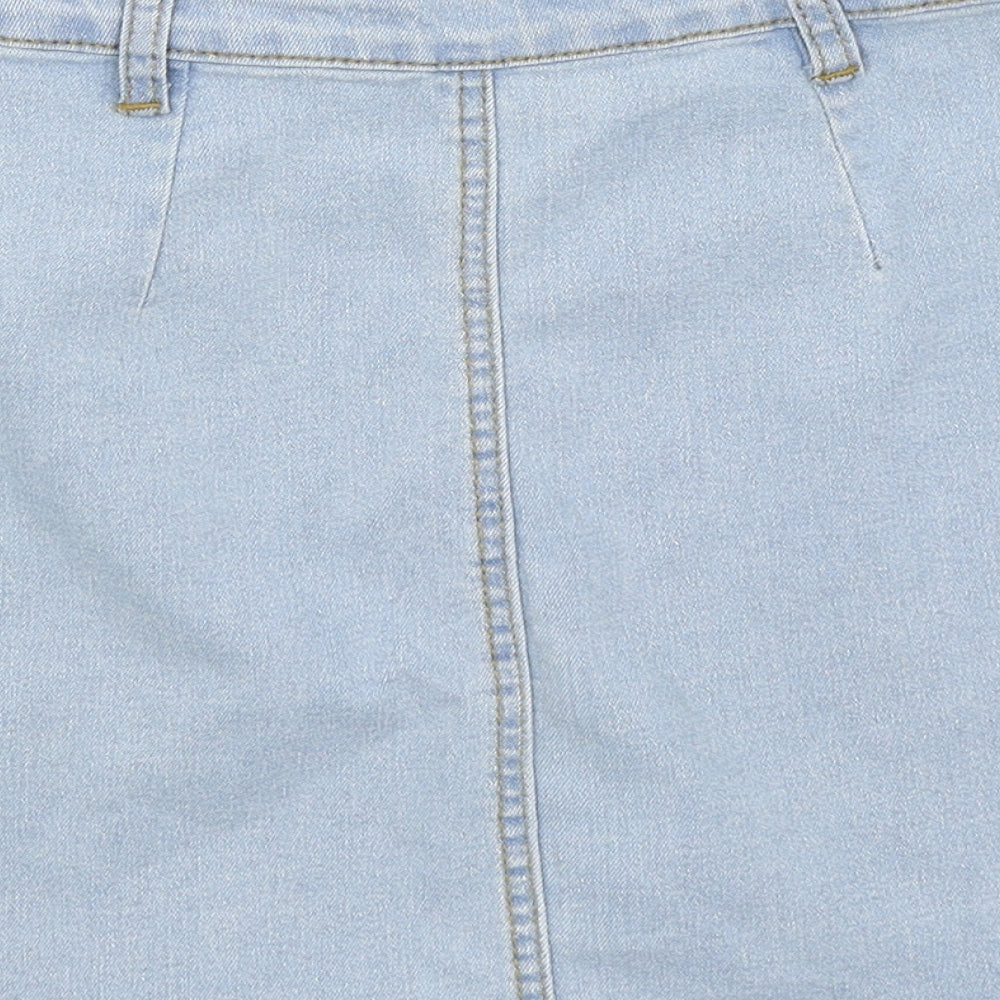 Pretty Little Thing Womens Blue   Mini Skirt Size 4