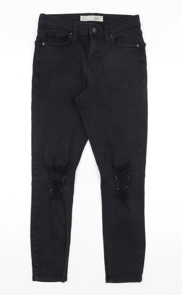 Topshop Womens Black   Skinny Jeans Size 25 in L22.5 in