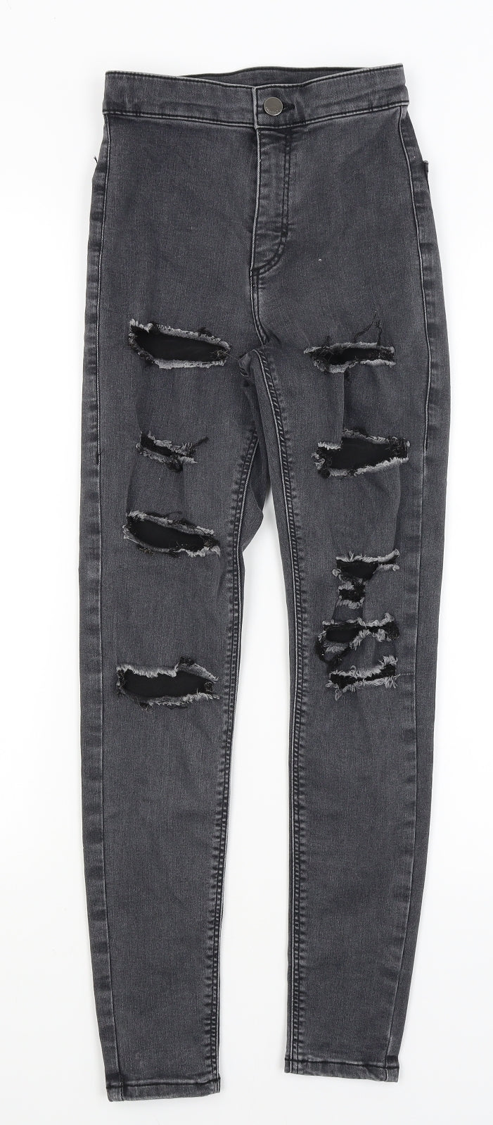 Topshop Womens Grey Skinny Jeans Size 25 in L26 in