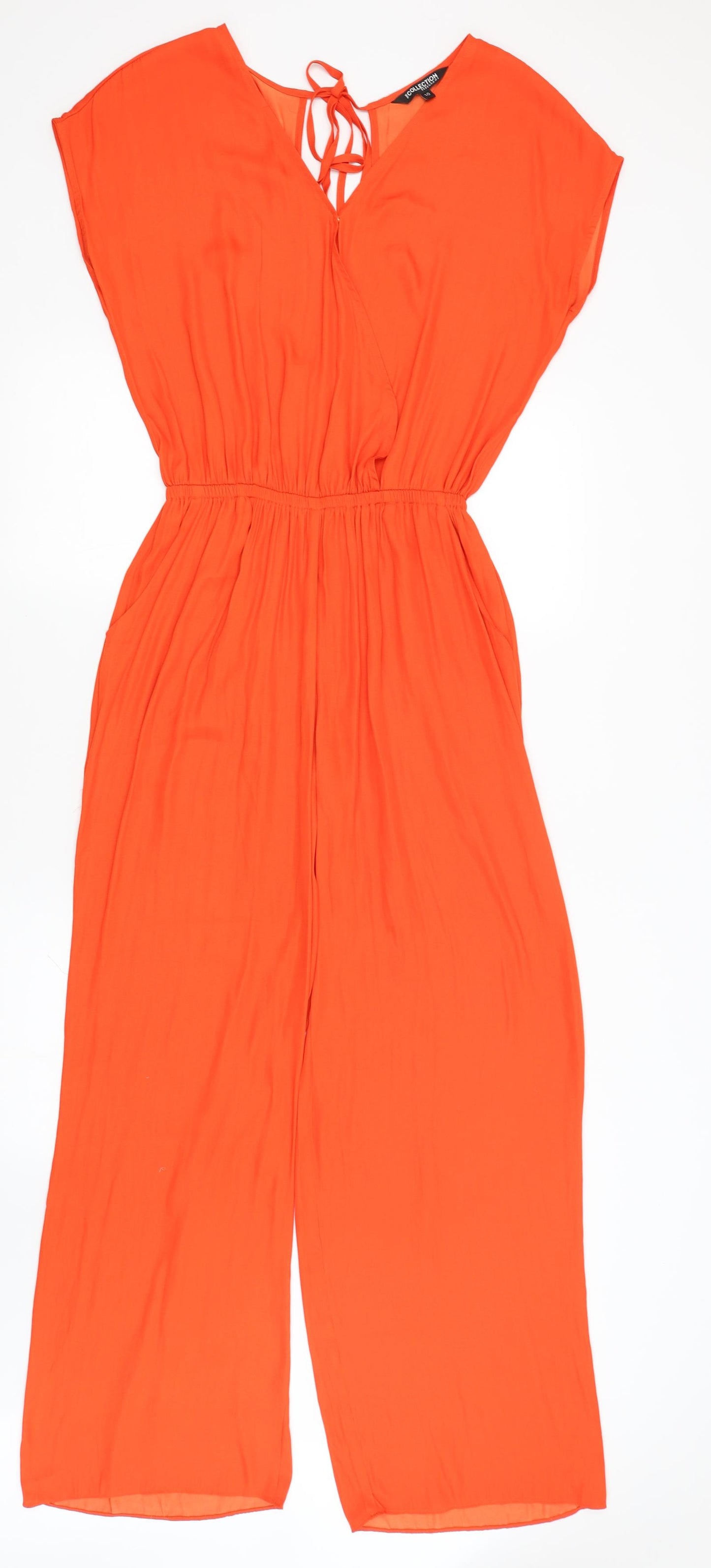 Collection Womens Orange   Catsuit One-Piece Size 10 L30 in