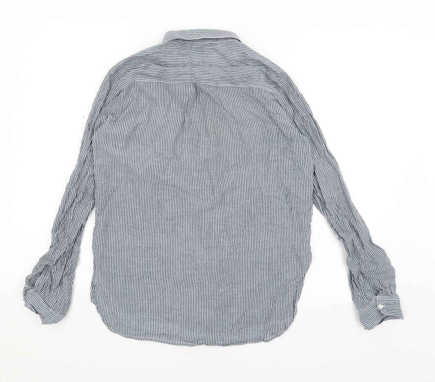 Atmosphere Womens Blue Striped  Basic Button-Up Size 10