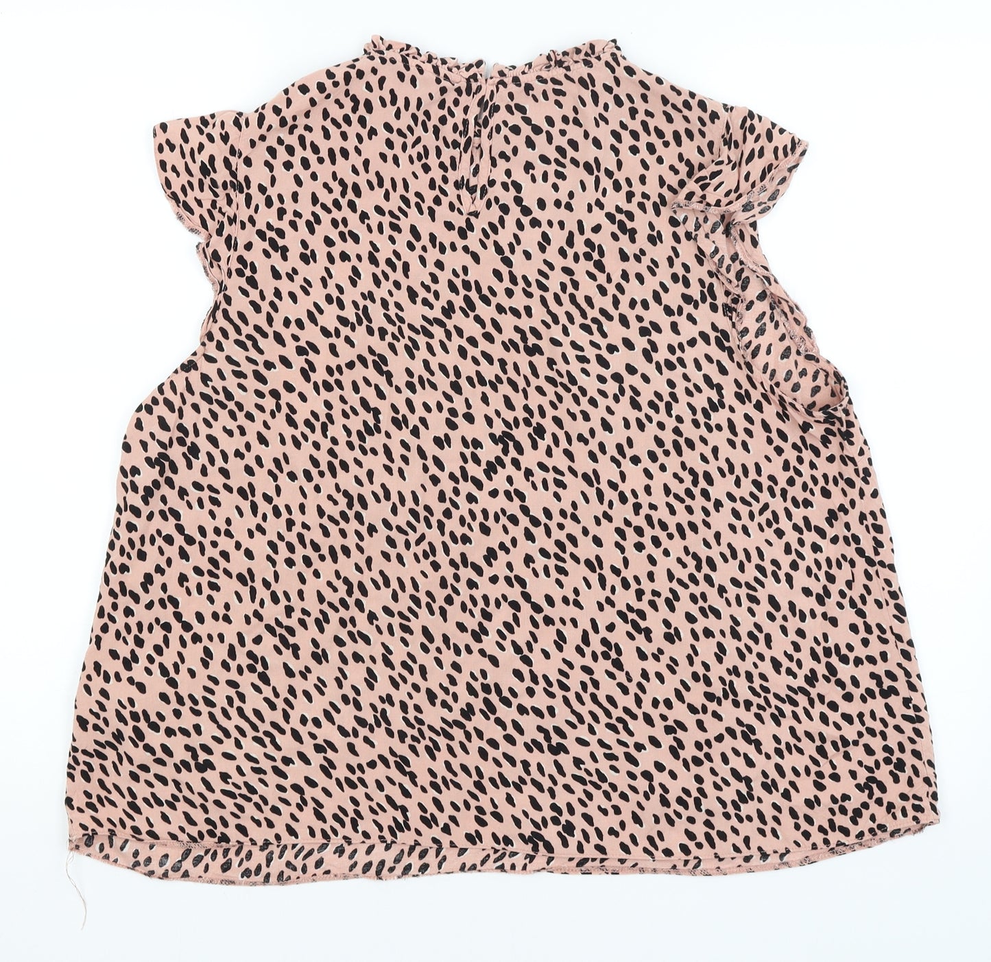 New Look Womens Pink Animal Print  Basic T-Shirt Size 18