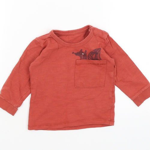 M&S Baby Red   Basic T-Shirt Size 9-12 Months  - Be A Little Wild