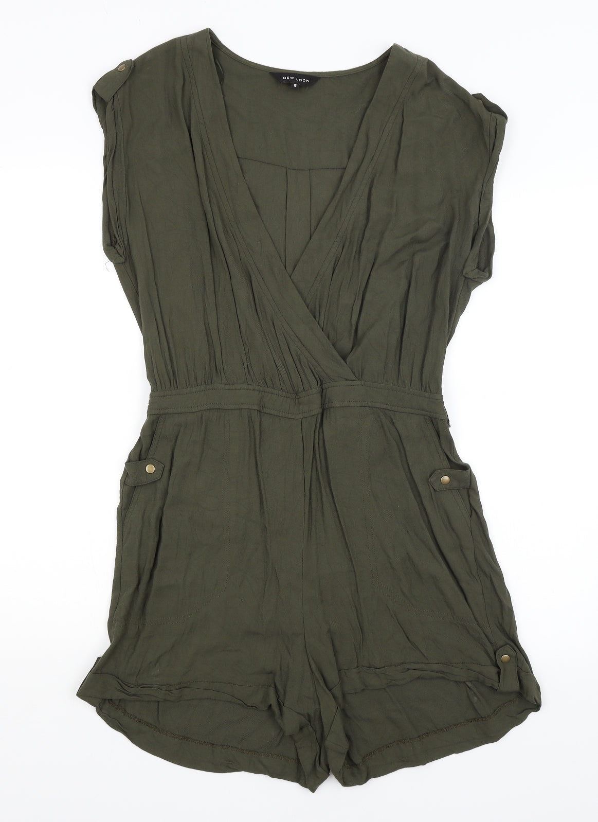 New Look Womens Green   Playsuit One-Piece Size 12