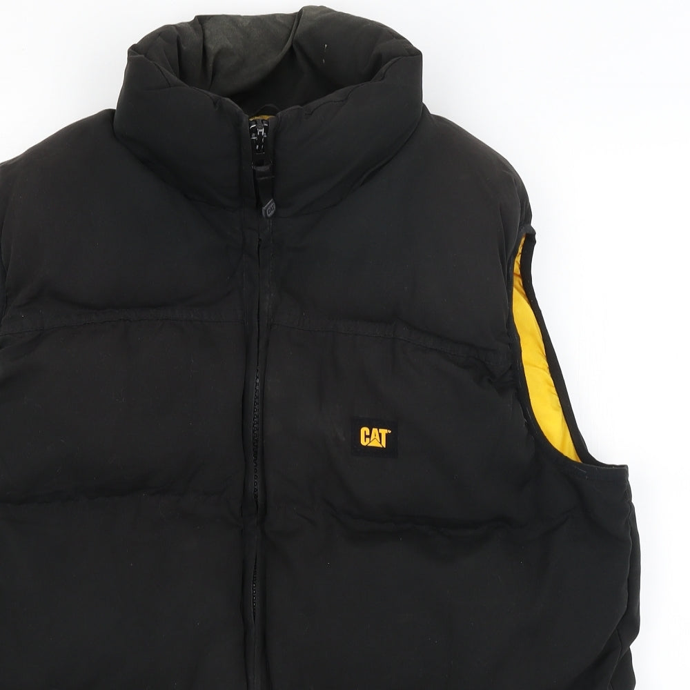 CAT Mens Black   Gilet Coat Size L