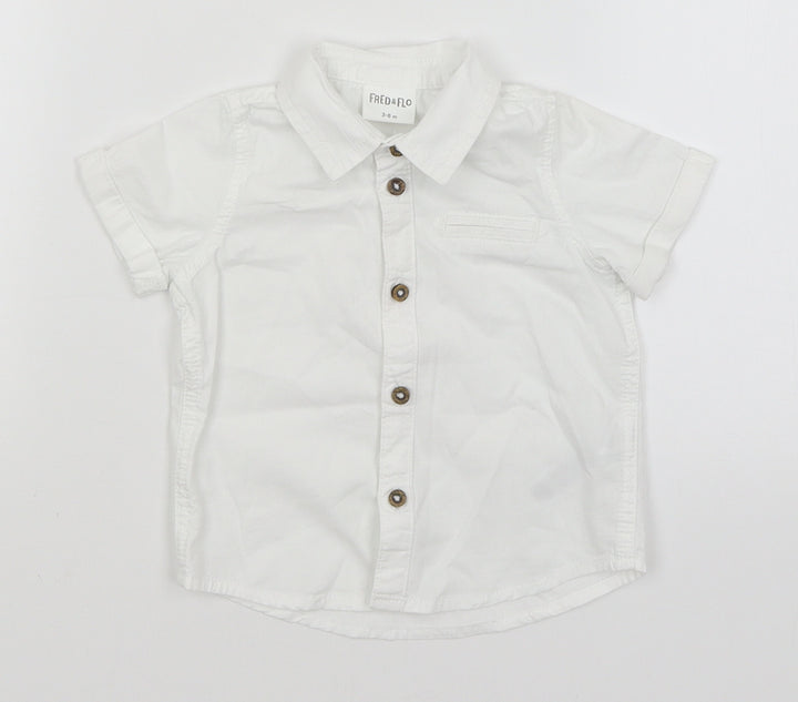 F&F Baby White Basic Button-Up Size 3-6 Months