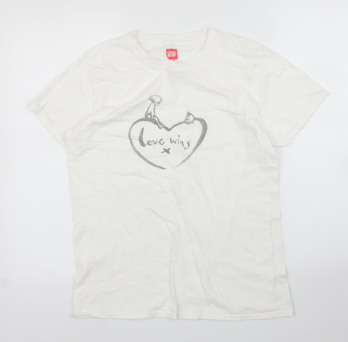 Charlie Mackay Mens White    T-Shirt Size M
