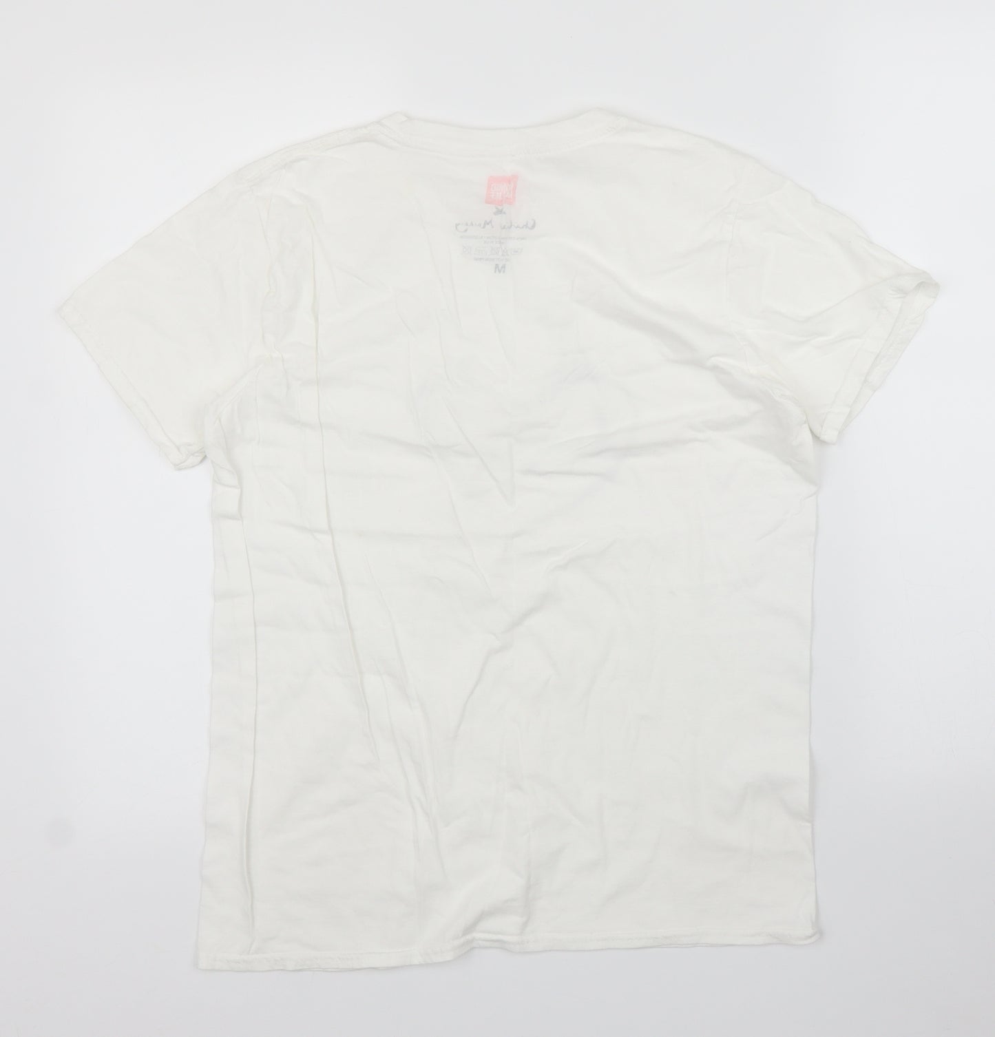 Charlie Mackay Mens White    T-Shirt Size M