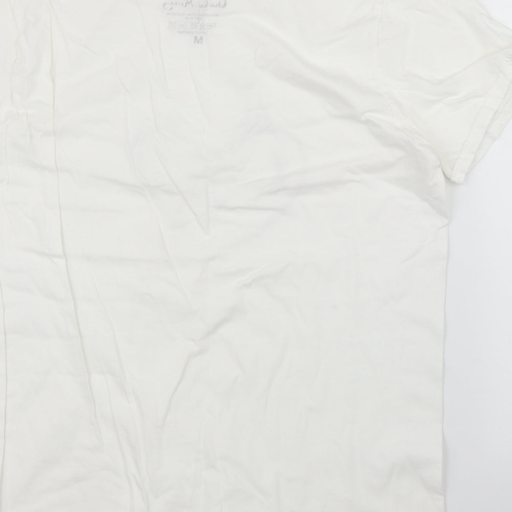 Charlie Mackay Mens White    T-Shirt Size M