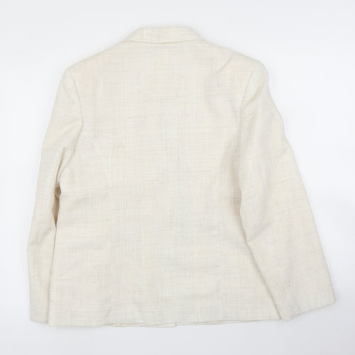 Preworn Womens Ivory   Jacket Blazer Size L