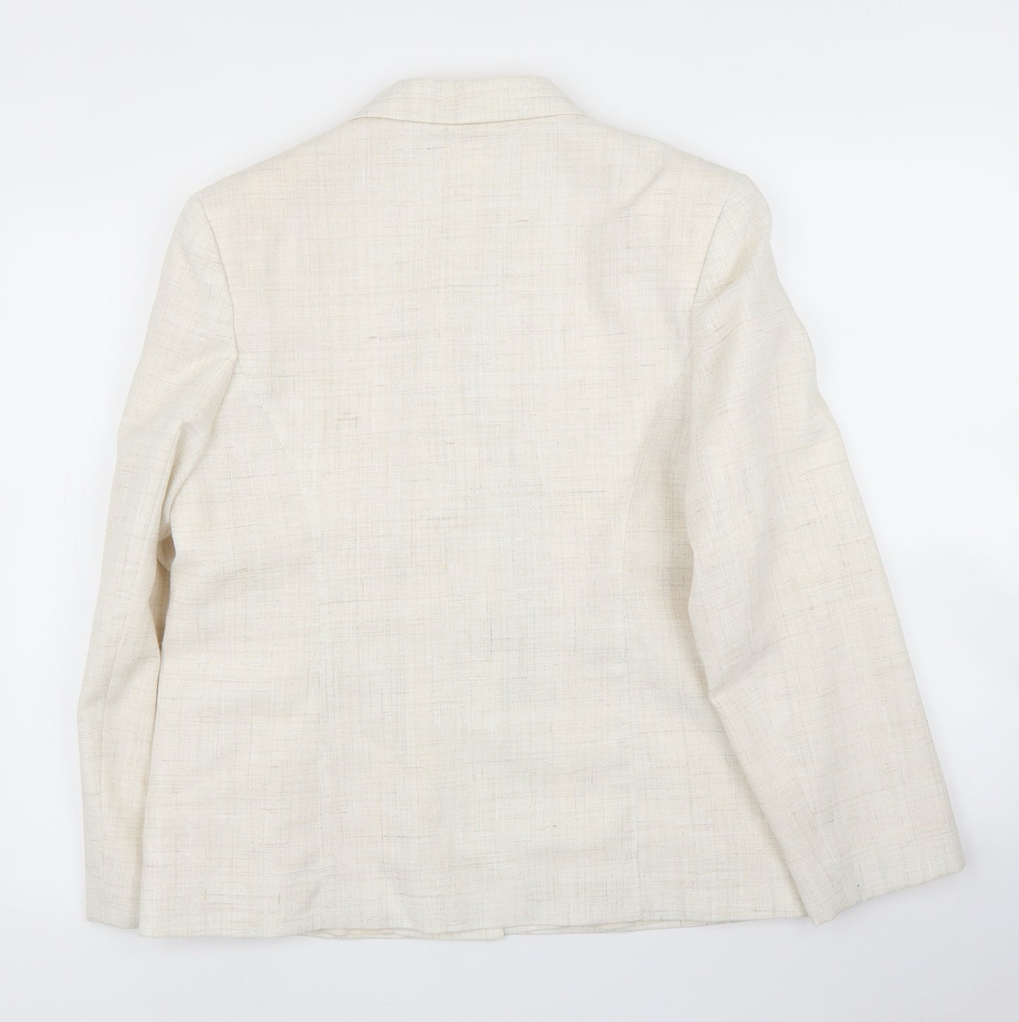 Preworn Womens Ivory   Jacket Blazer Size L