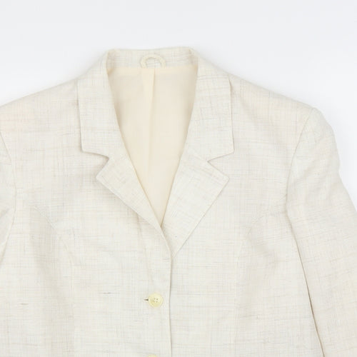 Preworn Womens Ivory   Jacket Blazer Size L