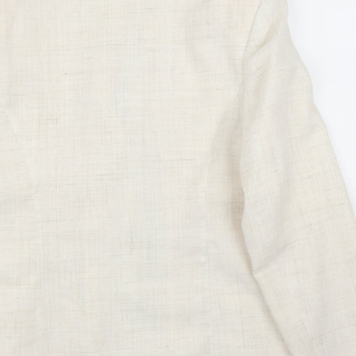 Preworn Womens Ivory   Jacket Blazer Size L