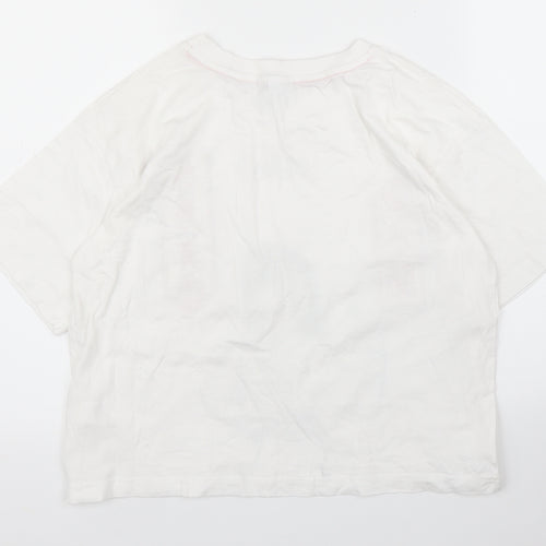 Primark Womens White   Basic T-Shirt Size S  - Disney, Mulan
