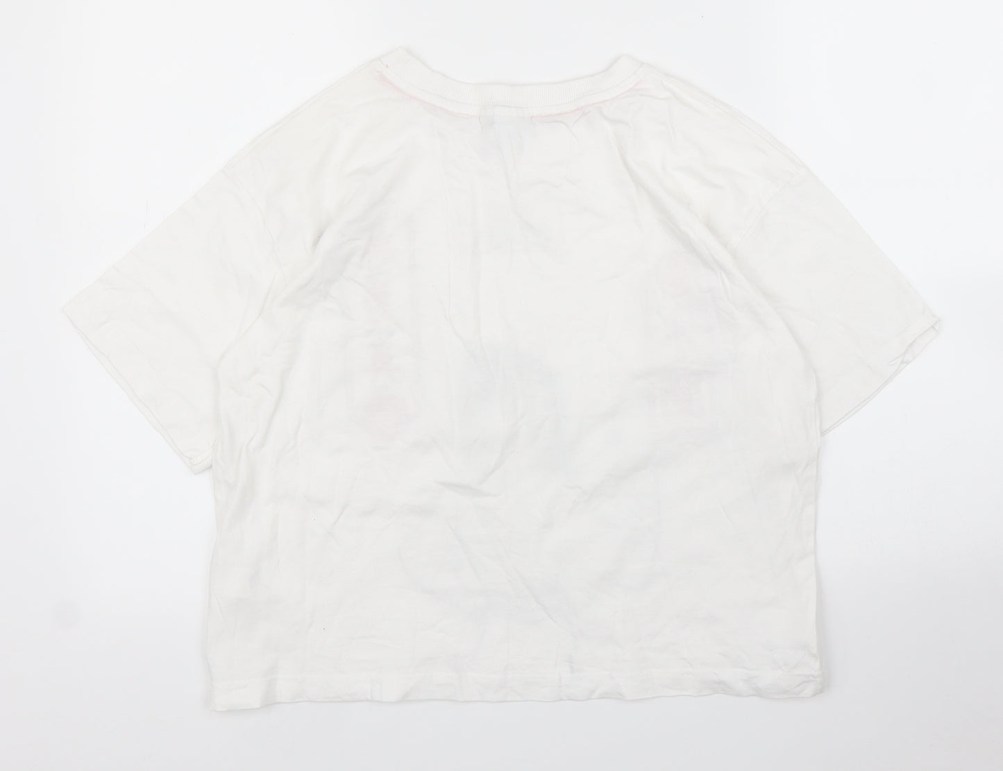 Primark Womens White   Basic T-Shirt Size S  - Disney, Mulan