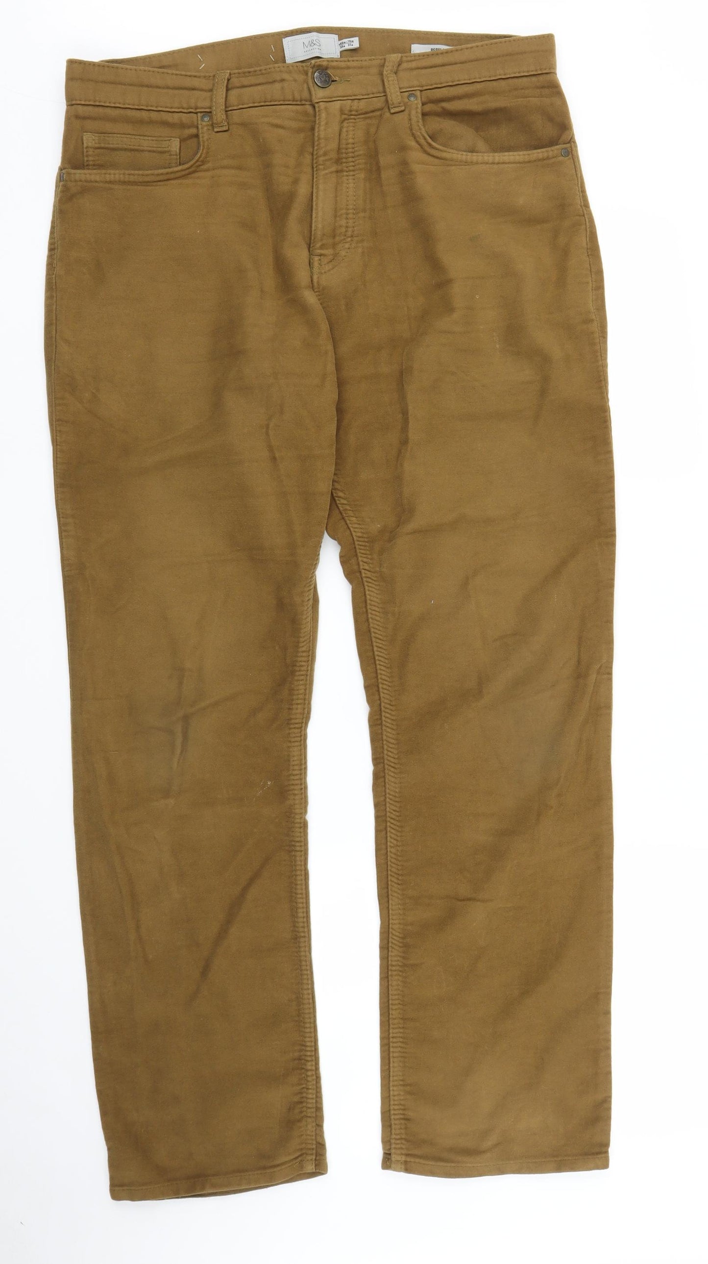 M&S Mens Brown   Carpenter Trousers Size 34 in L31 in