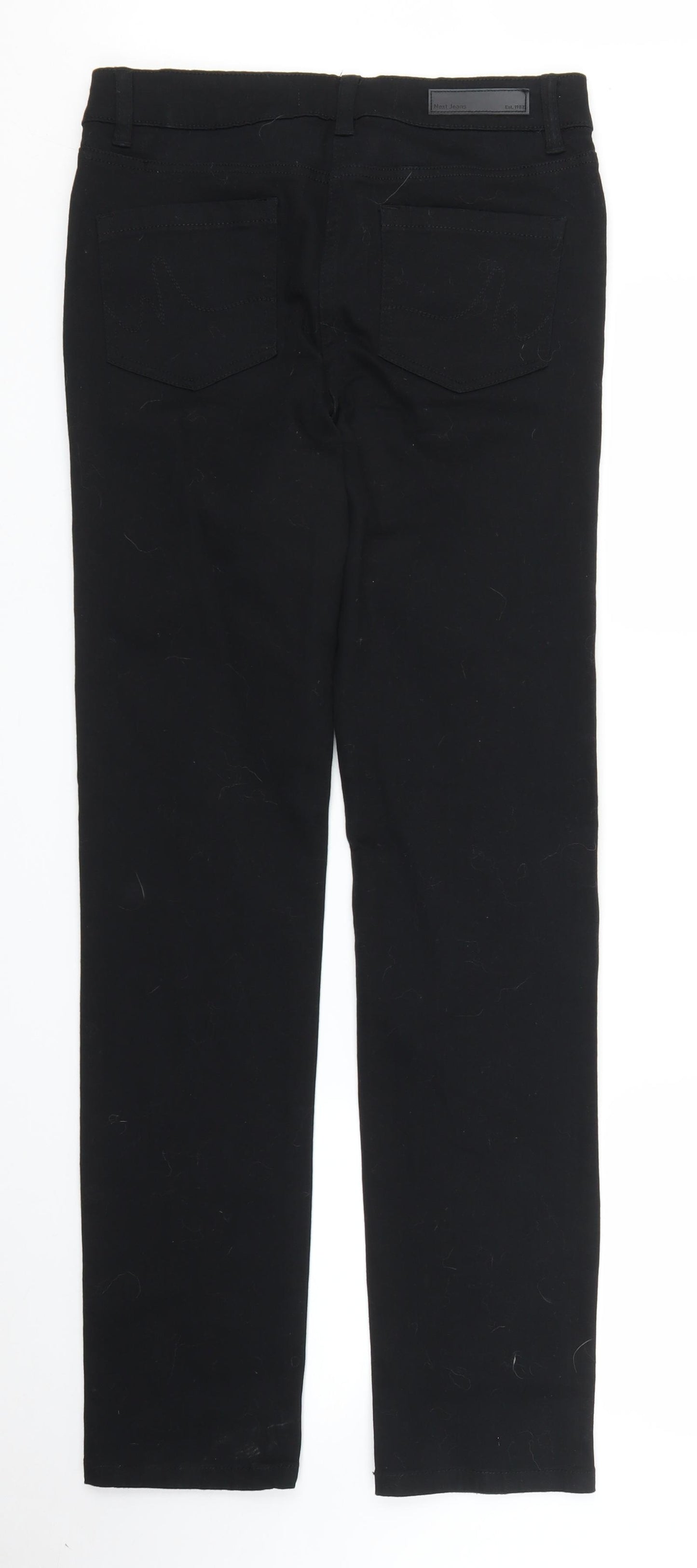 NEXT Womens Black  Denim Straight Jeans Size 8 L30 in
