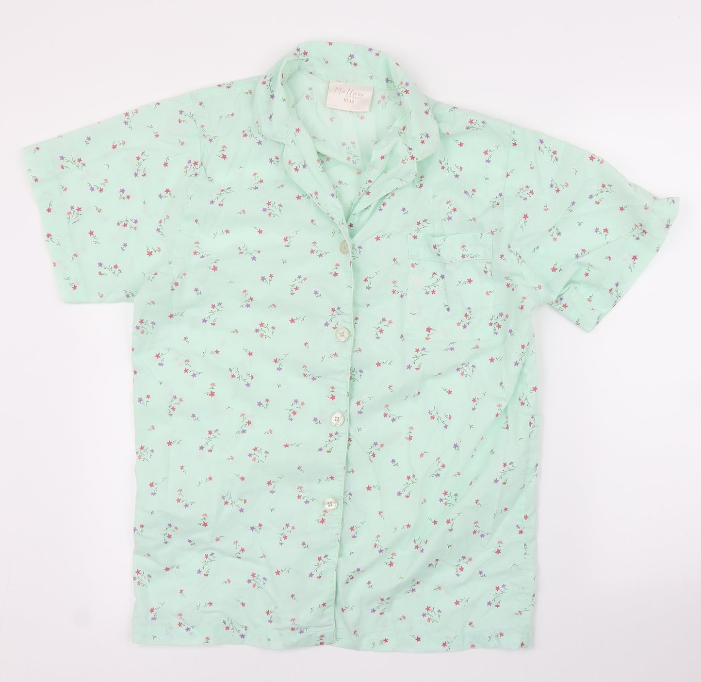 Mellow Womens Green Floral  Chemise Pyjama Set Size 10