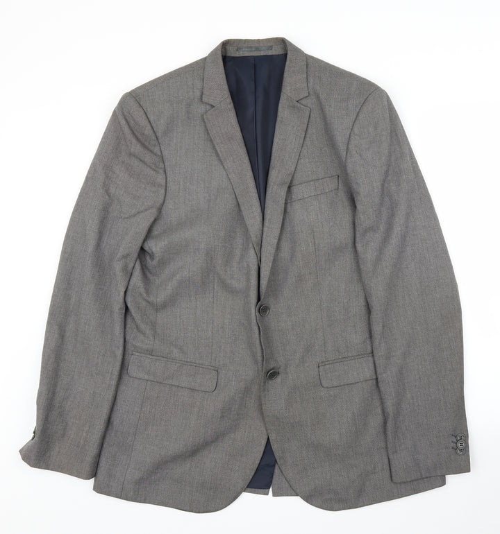 River Island Mens Grey   Jacket Suit Jacket Size 42