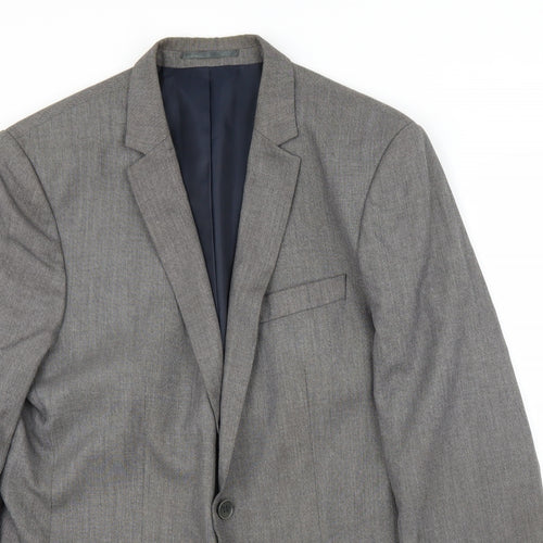 River Island Mens Grey   Jacket Suit Jacket Size 42
