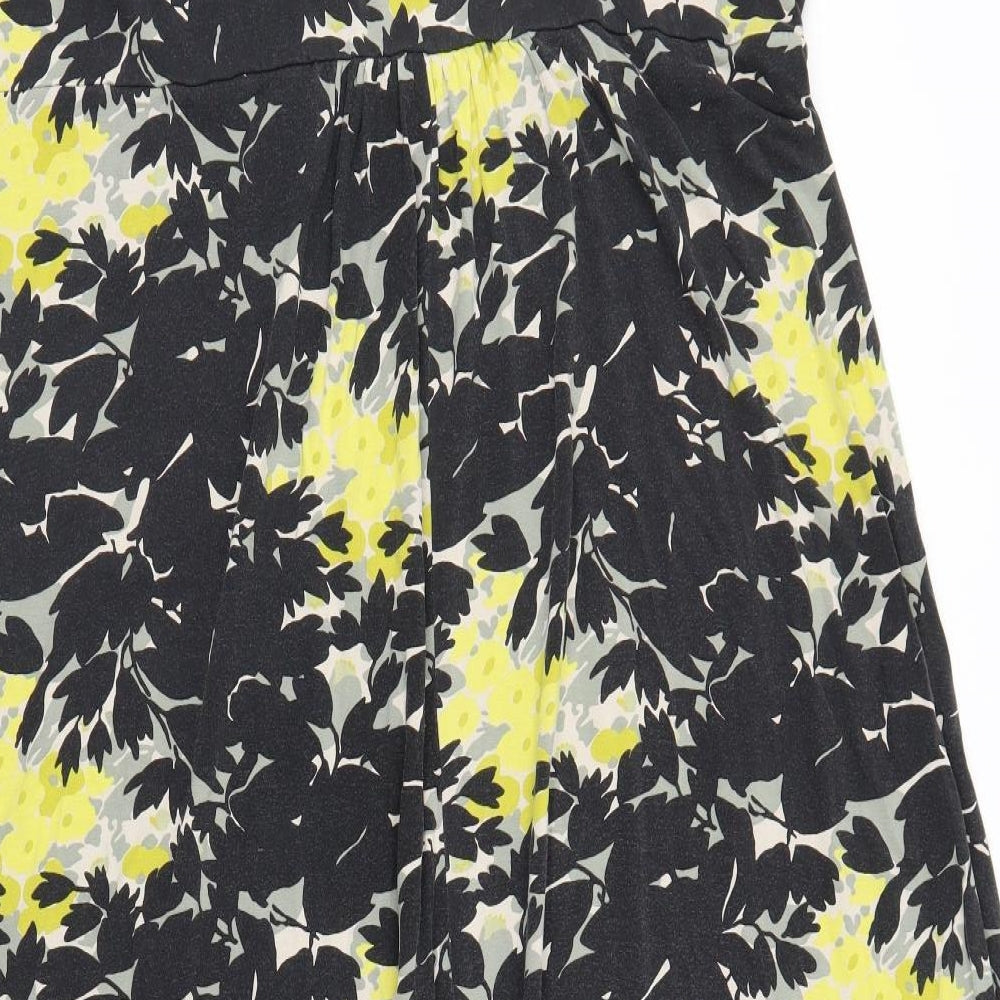 M&S Womens Black Floral  Maxi  Size 28