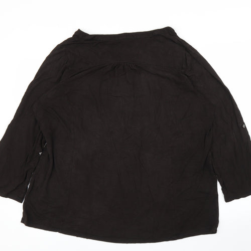 Evie Womens Brown   Basic Blouse Size 22