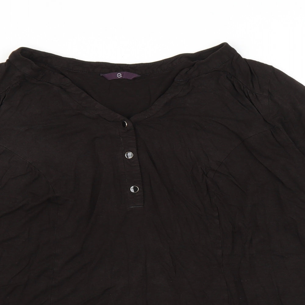 Evie Womens Brown   Basic Blouse Size 22
