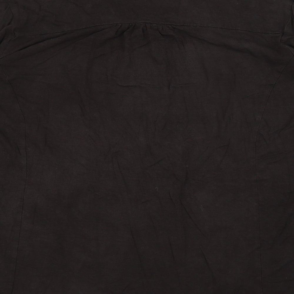 Evie Womens Brown   Basic Blouse Size 22
