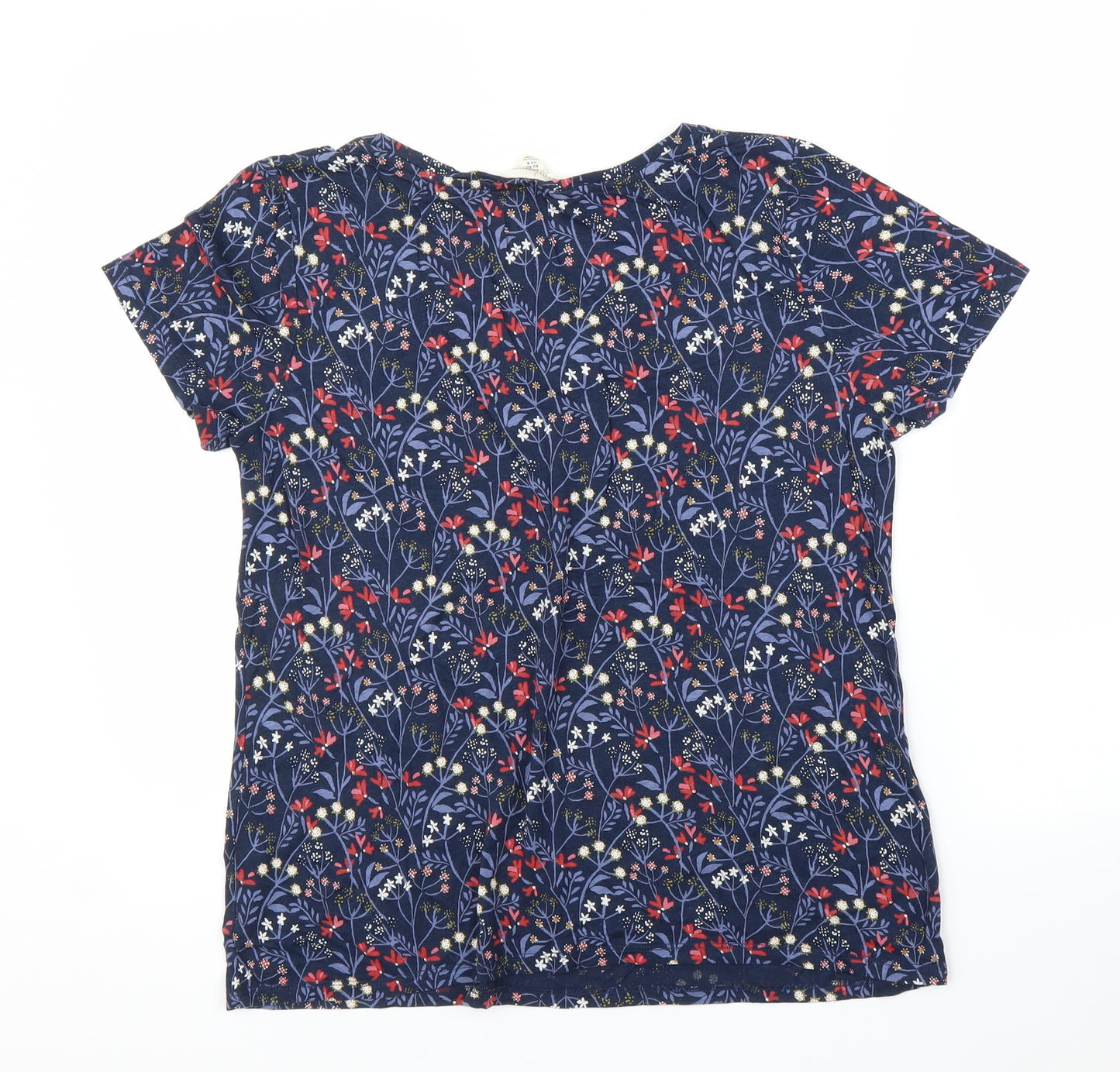 Seasalt Cornwall Womens Blue Floral  Basic T-Shirt Size 12