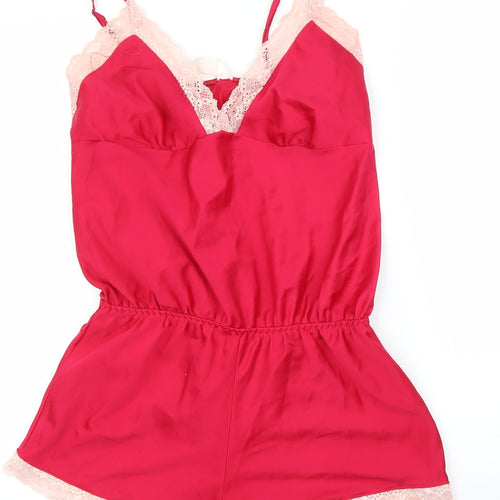 Secret Possessions Womens Pink Solid  Cami One Piece Size 6