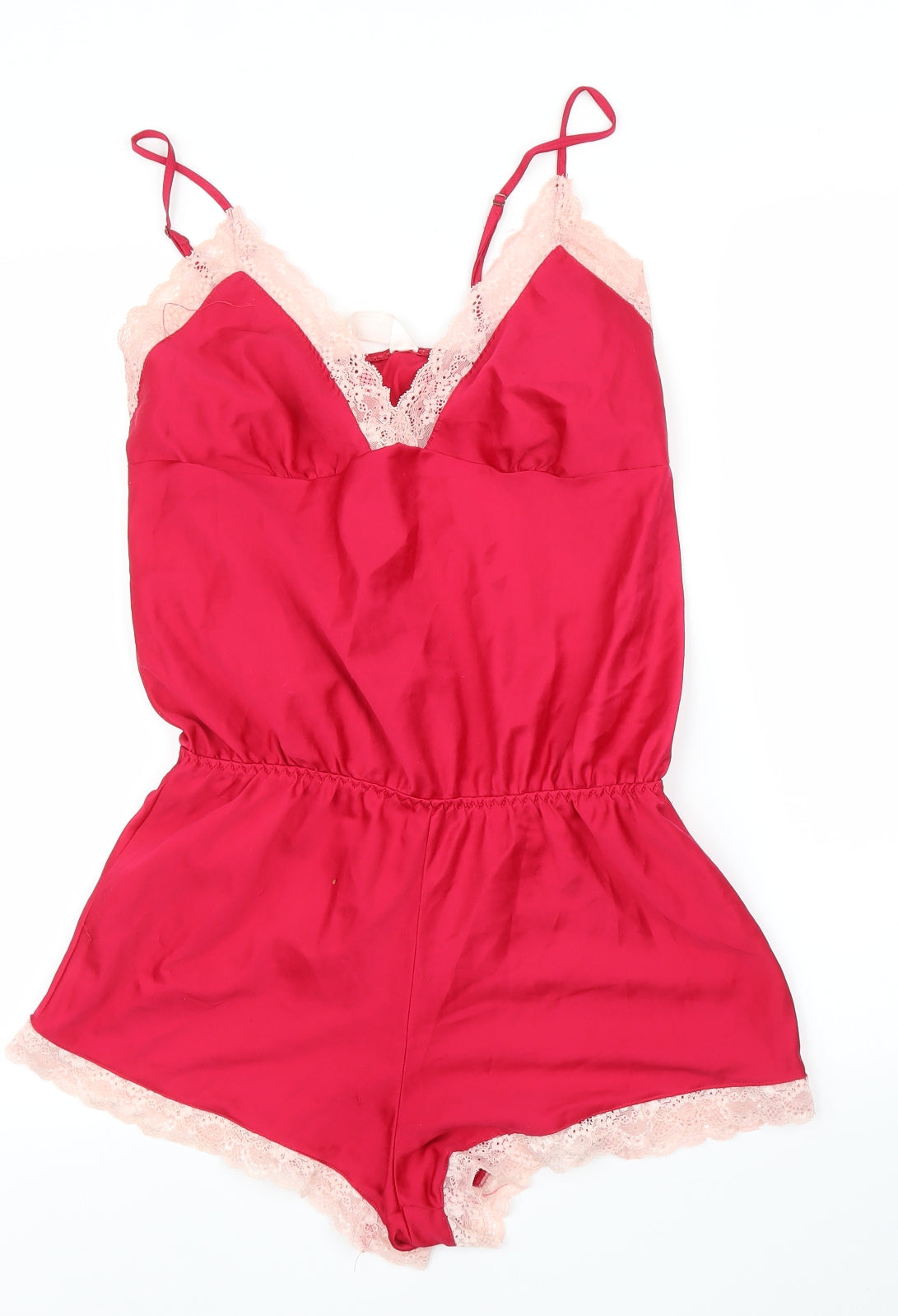 Secret Possessions Womens Pink Solid  Cami One Piece Size 6