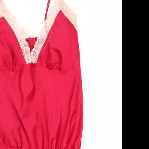 Secret Possessions Womens Pink Solid  Cami One Piece Size 6