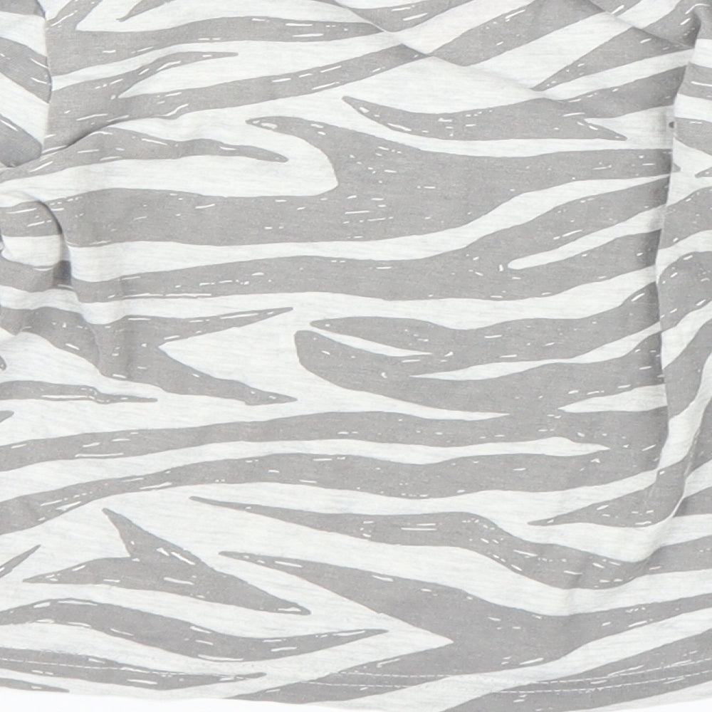 F&F Boys Grey Animal Print  Basic T-Shirt Size 3 Years  - Zebra print
