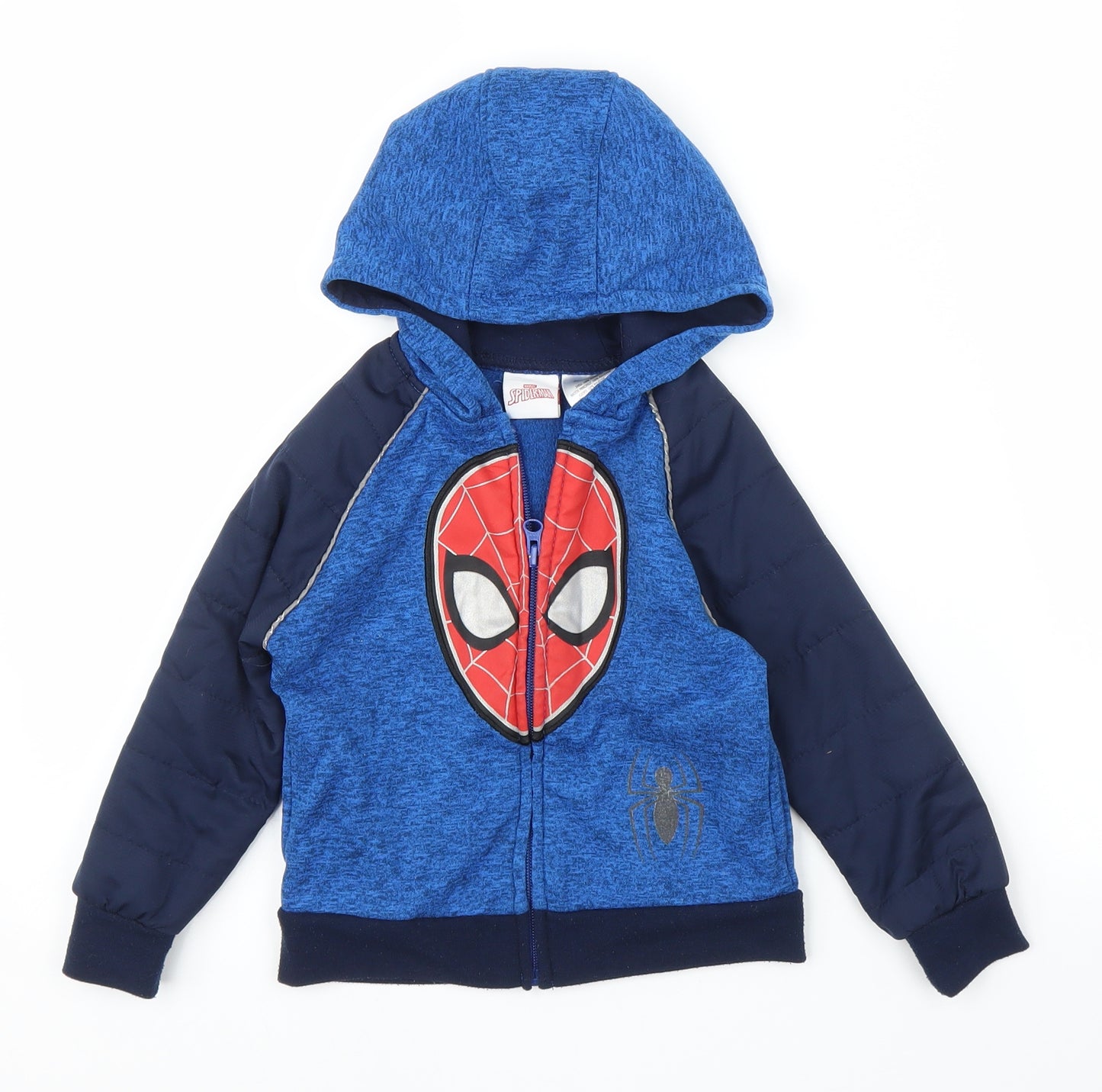 Spiderman Boys Blue   Full Zip Hoodie Size 3 Years