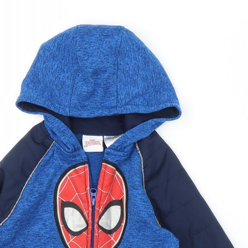 Spiderman Boys Blue   Full Zip Hoodie Size 3 Years