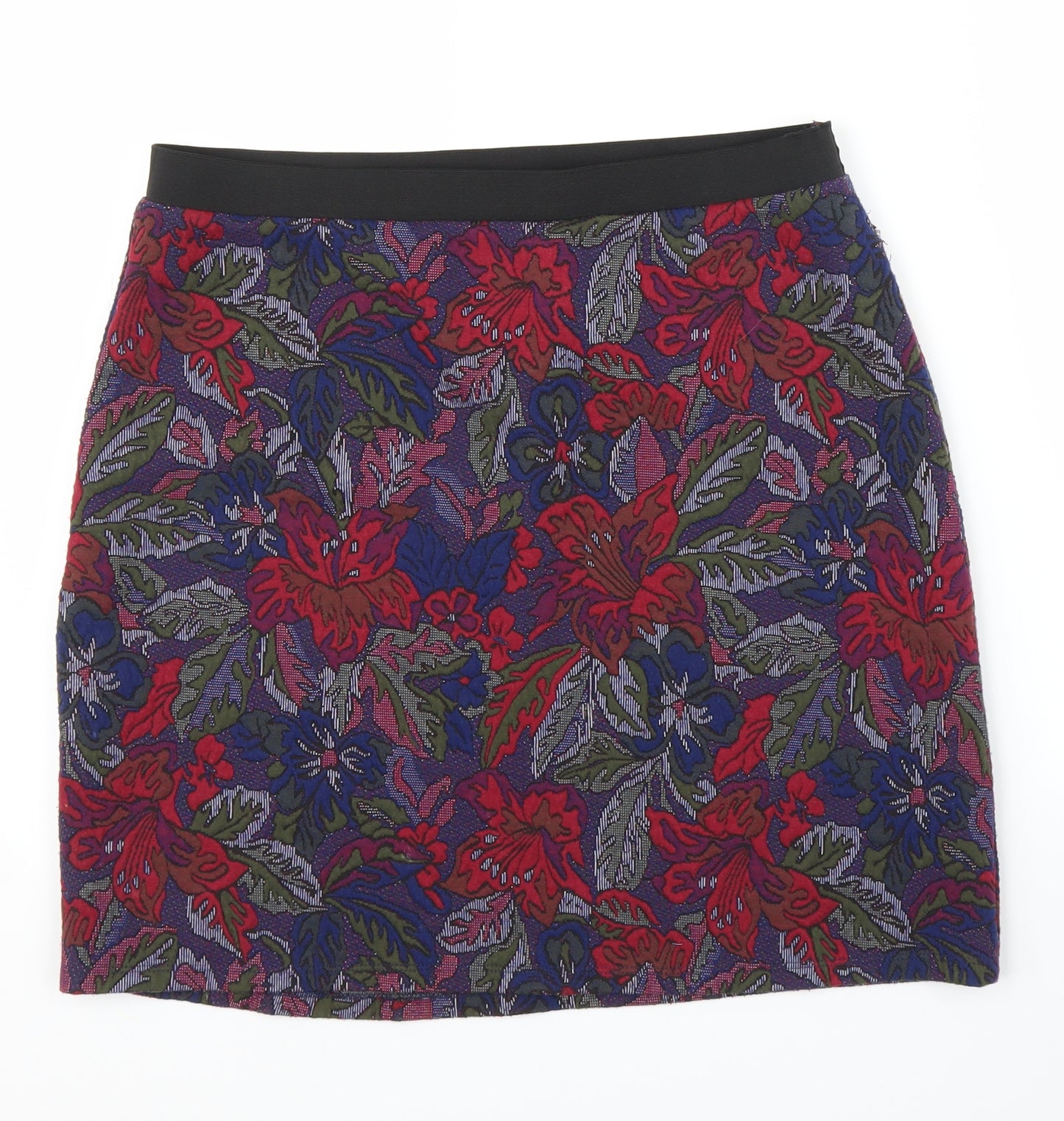 George Womens Blue Floral  A-Line Skirt Size 16
