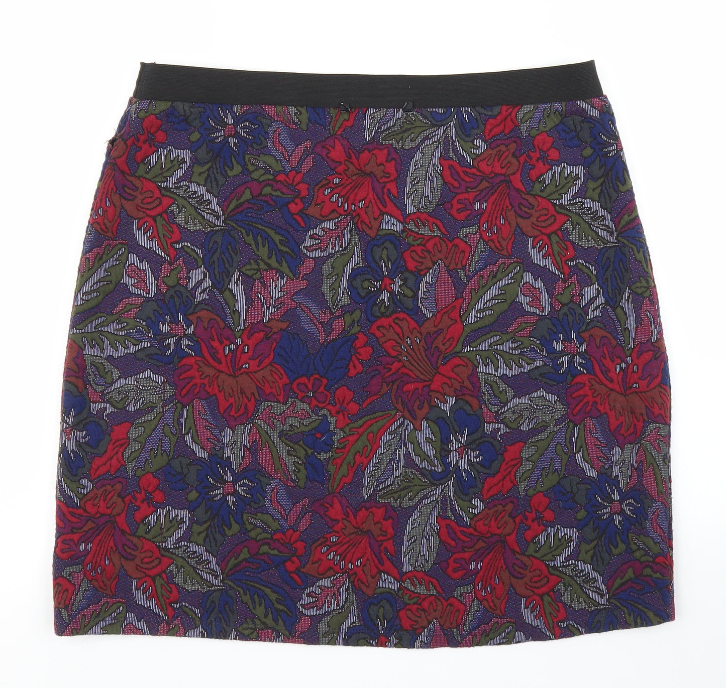 George Womens Blue Floral  A-Line Skirt Size 16