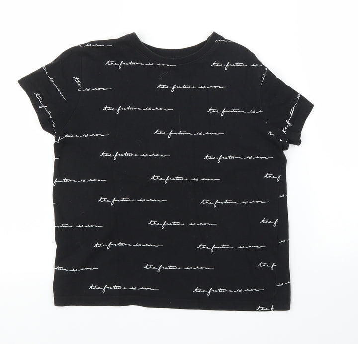 Primark Girls Black Basic T-Shirt Size 9 Years