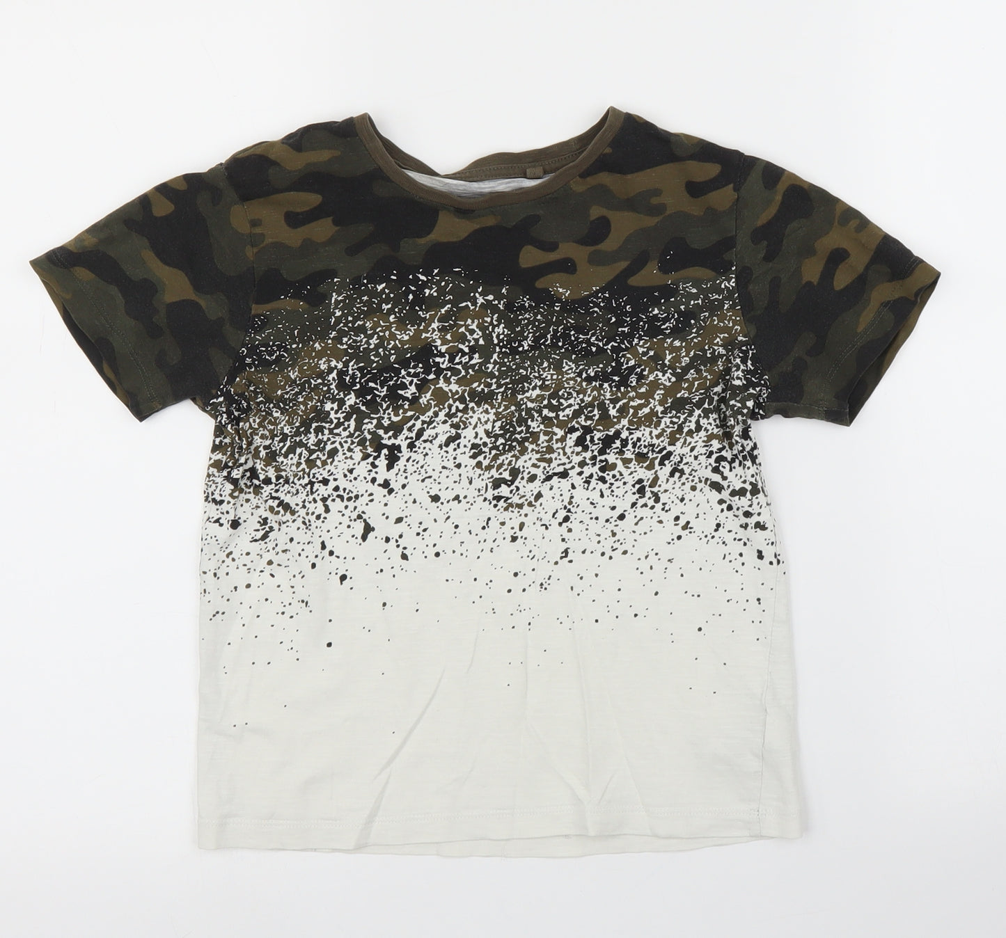 NEXT Boys Green Camouflage  Basic T-Shirt Size 8 Years