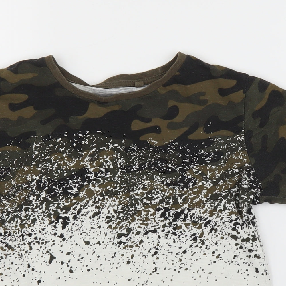 NEXT Boys Green Camouflage  Basic T-Shirt Size 8 Years