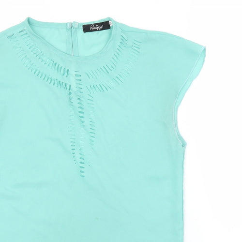 Ruiyige Womens Green   Basic Blouse Size M