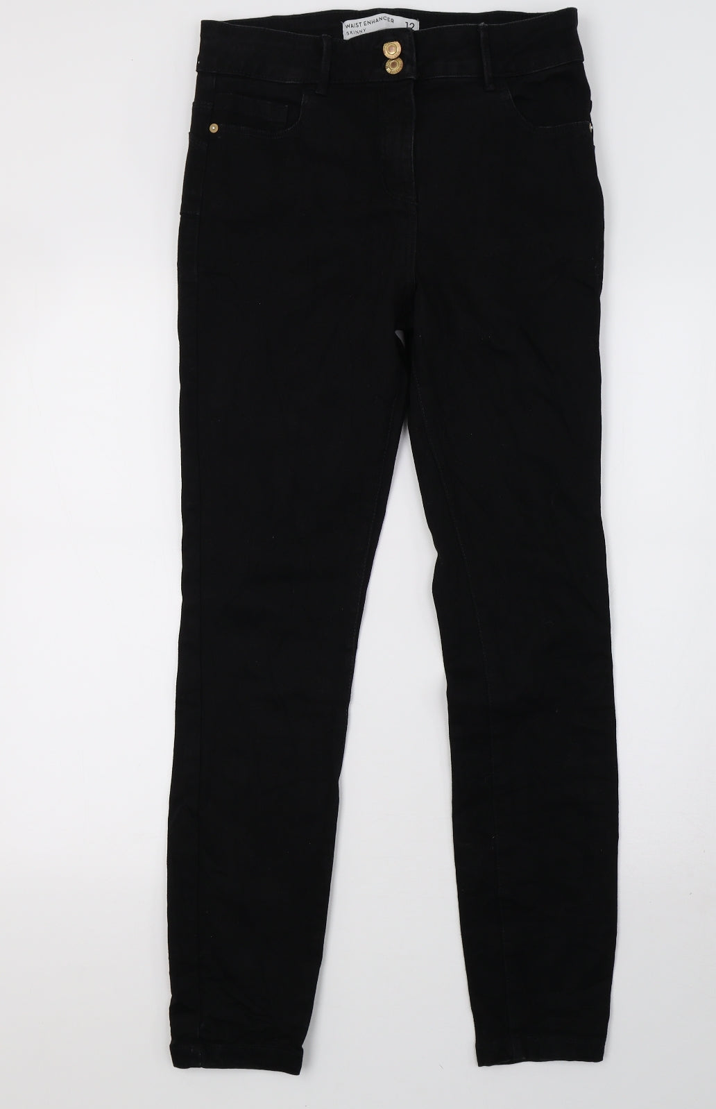 NEXT Womens Black  Denim Skinny Jeans Size 12 L30 in