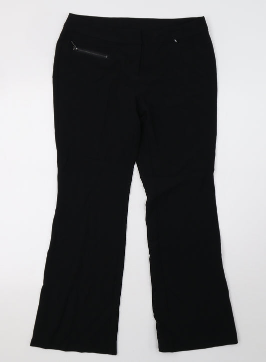 Front view of Next women’s black trousers, size UK 8, 29-inch leg