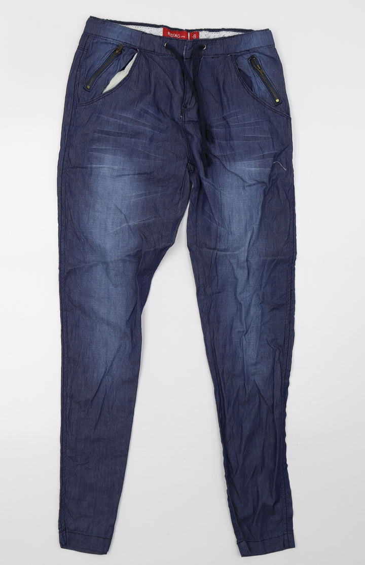 redtag Womens Blue Straight Jeans Size 8 L30 in