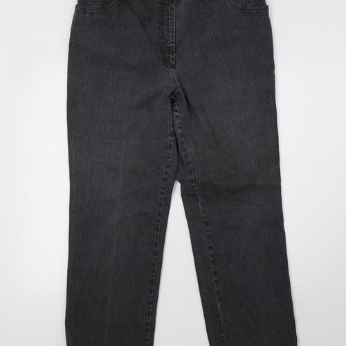 Preworn Womens Grey  Denim Jegging Jeans Size 14 L30 in