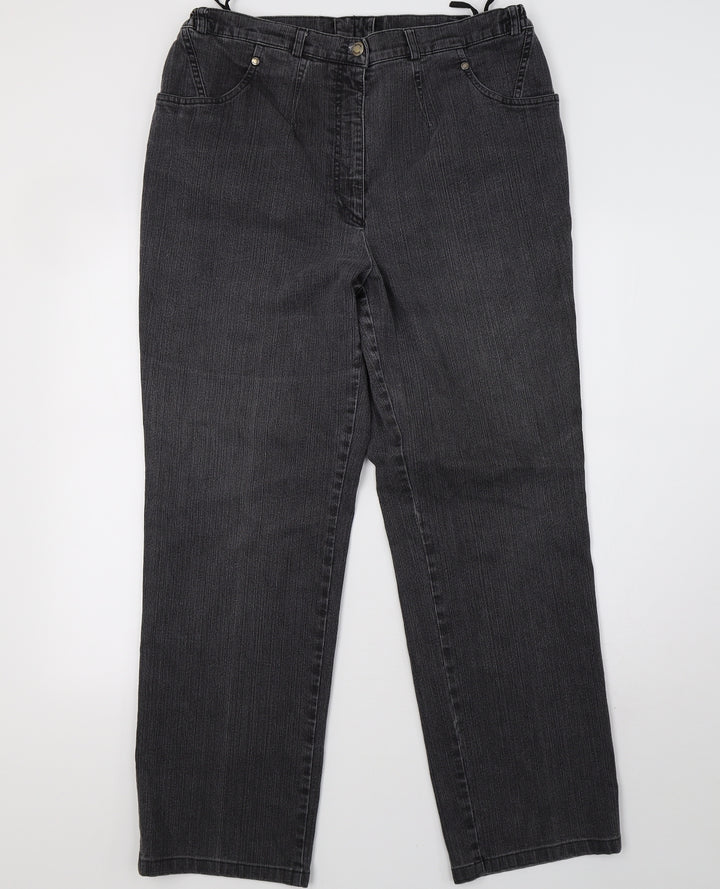 Preworn Womens Grey  Denim Jegging Jeans Size 14 L30 in