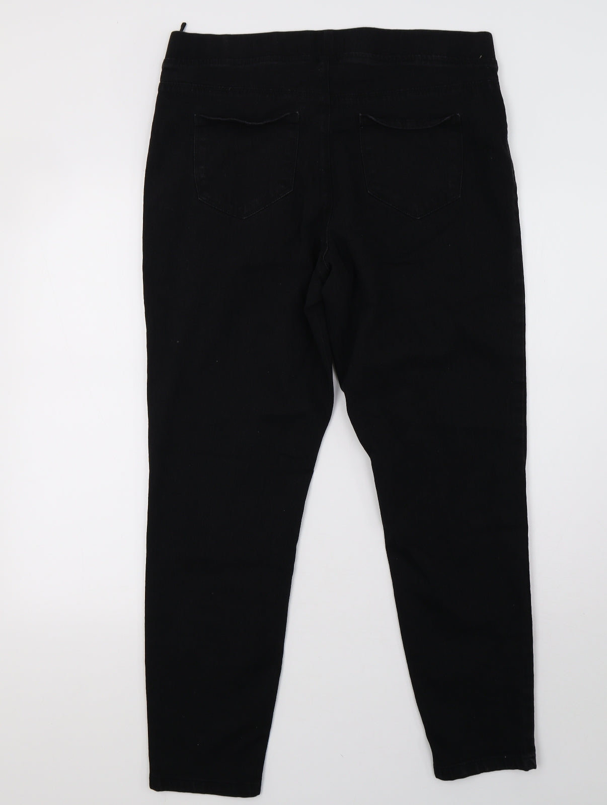 pep&co Womens Black  Denim Jegging Trousers Size 16 L29 in