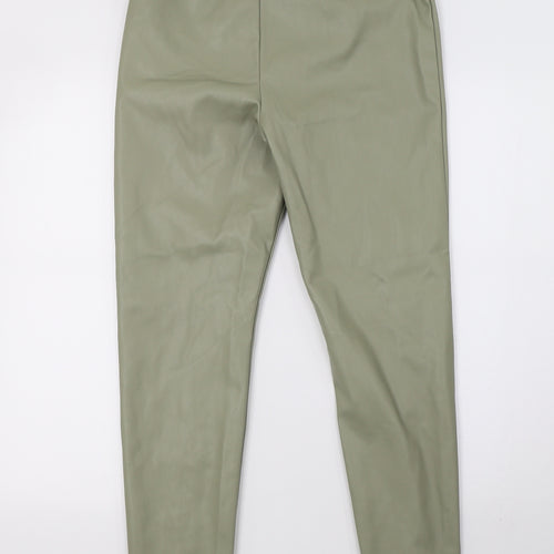 Primark Womens Green  Satin Skinny Jeans Size 10 L29 in